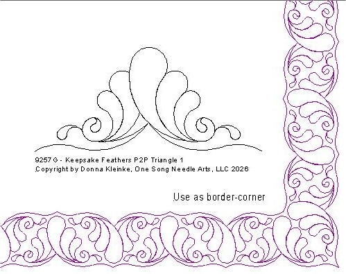 Keepsake Feathers P2P Triangle 1  - #9257G