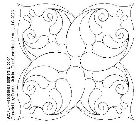 Keepsake Feathers Block 4 - #9257D