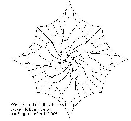Keepsake Feathers Block 2 - #9257B
