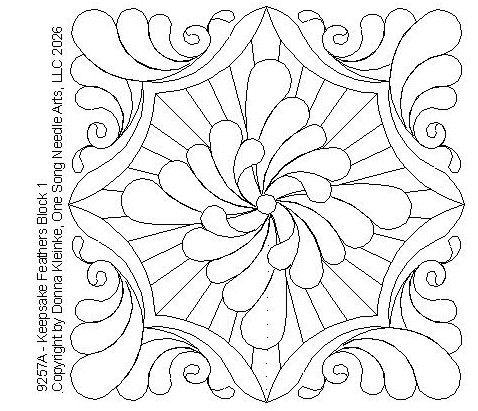 Keepsake Feathers Block 1 - #9257A