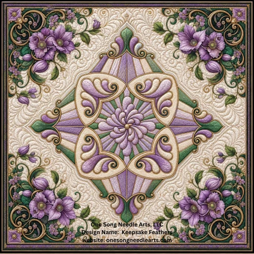 Keepsake Feathers Block 1 - #9257A