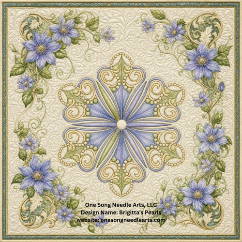 Brigitta's Pearls 6-Point Circular 1 (#9114N) (In Pkg #9-Feb-2024-A) (Incl in Circular Ptns Pkg #2-All-Densities)