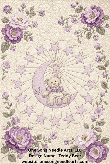 Lovey Bear Circular 2 - Stars - #9059C (in Pkg #3 - Sept 2022) - VP37   (Incl in Circular Ptns Pkg #1-All-Densities)