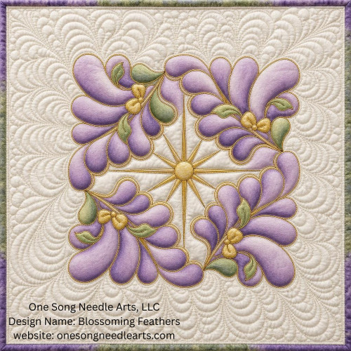 Blossoming Feathers Block 2 - #7715-VP6 (Incl in Block Pkg #3-Mid-Density)