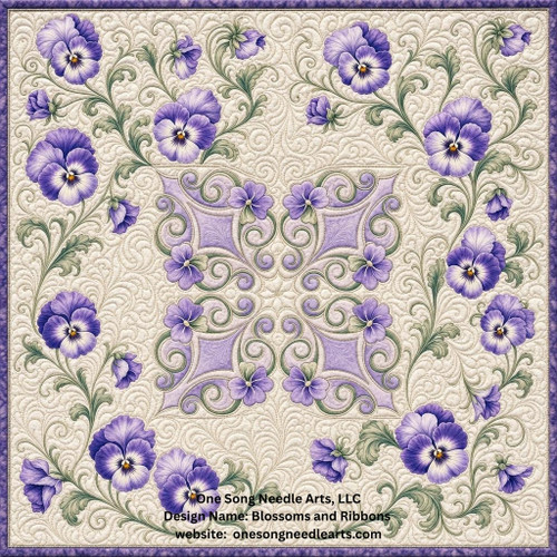 Blossoms and Ribbons Block 2 (#9115B) (In Pkg #9-Feb-2024-A)
