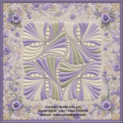 Capri Feathers Block 1 - #4792 (Pkg #1:  July 2022) - VP9 (Incl in Block Pkg #2-Mid-Density)
