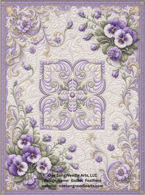 Gothic Feathers Block 1 - #6504-VP5 (Incl in Block Pkg #3-Mid-Density)