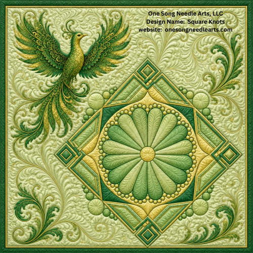 Square Knots-Feathers and Pearls Block 2  - #8950B (included in Square Knots Feathers and Pearls Set 1 - #8950/Set1) - VP29