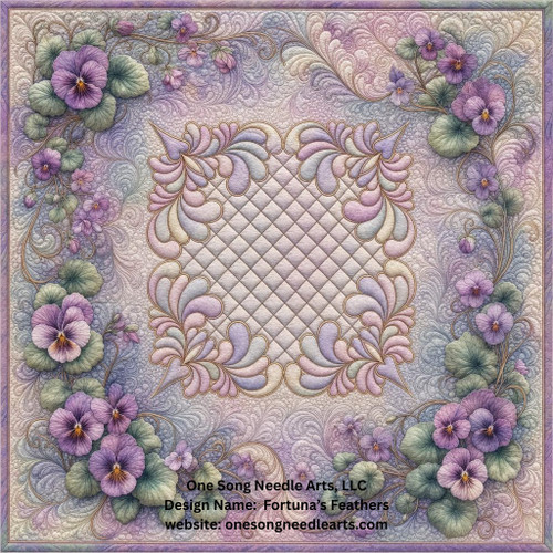 Fortuna Feathers Crosshatch Block 1 - #8832A  (included in Fortuna Feathers Crosshatch Set 1 - #8832) - VP29