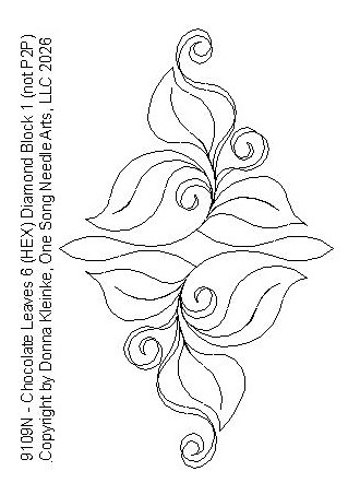 Chocolate Leaves 6 (HEX) Diamond Block 1- - #9109N