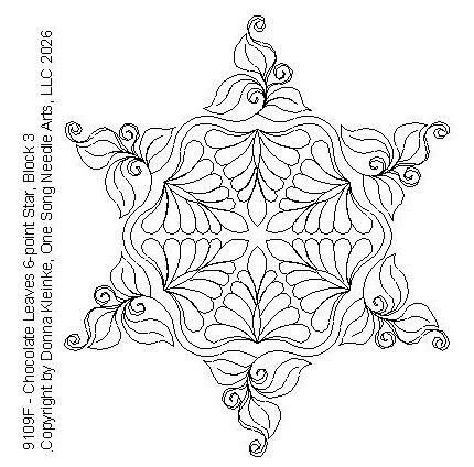 Chocolate Leaves 6-Star Block 3 - #9109F