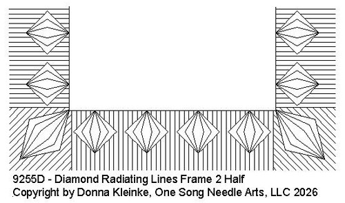 Diamond Radiating Lines Frame 2 - Half  - #9255D