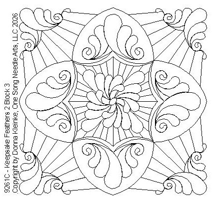 Keepsake Feathers 2 Block 3 - #9261C