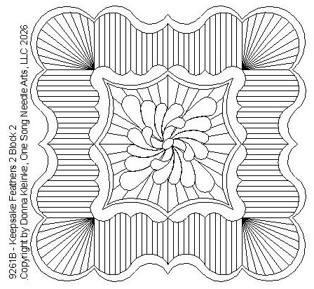 Keepsake Feathers 2 Block 2  - #9261B