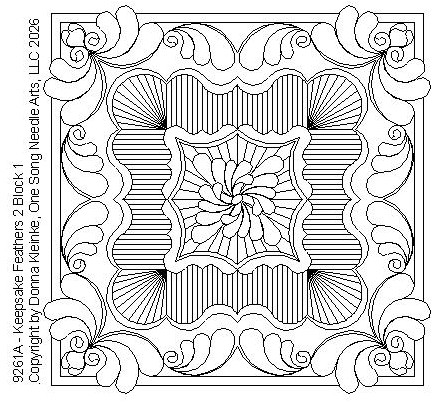 Keepsake Feathers 2 Block 1  - #9261A