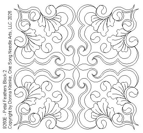 Petal Feathers Block 2 - #9260E
