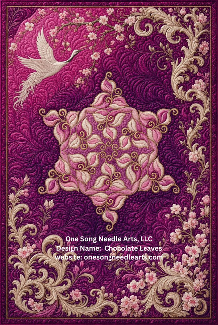 Chocolate Leaves  6-Star Block 1 - #9109C