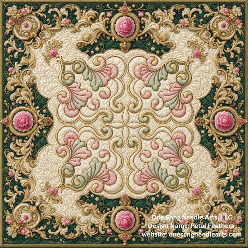 Petal Feathers Block 2 - #9260E