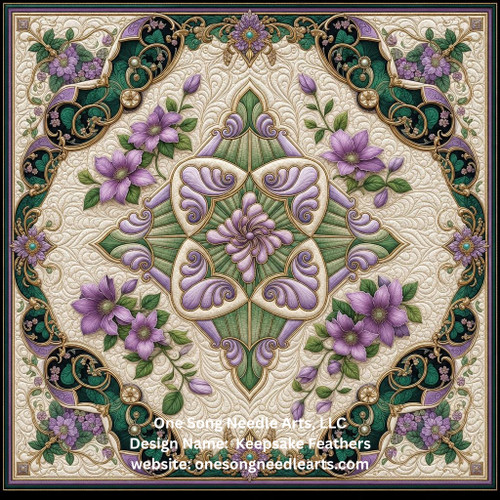 Keepsake Feathers 2 Block 3 - #9261C