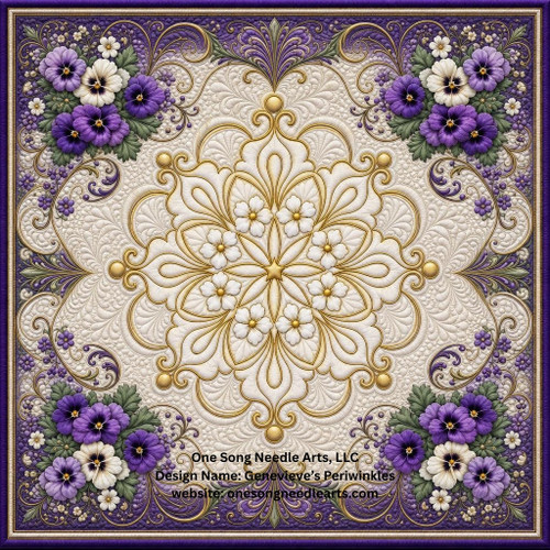 Genevieve's Periwinkles Circular 1 - #9030C (in Pkg #2-August 2022)   (Incl in Circular Ptns Pkg #1-All-Densities)