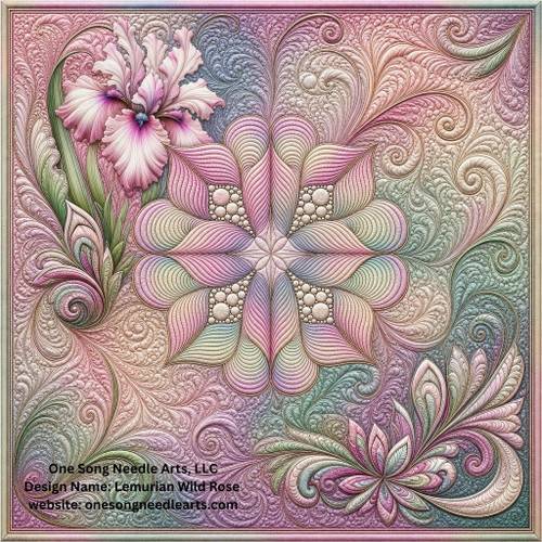 Lemurian Wild Rose Medallion 1 - #9153C (In Pkg #14-May 2024A)   (Incl in Circular Ptns Pkg #1-All-Densities)