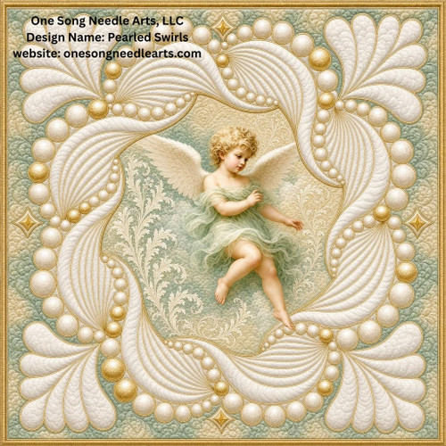 Pearled Swirls Frame 1 - #9016B (Pkg #1:  July 2022)-VP2-