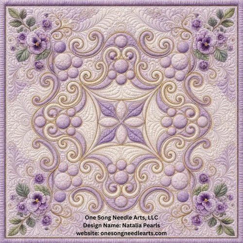 Natalia Pearls Block 3 - # 9107C (In Pkg #8-Jan-2024-A)  (Incl in Block Pkg #1-Simple-Density)
