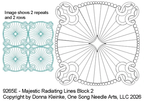 Majestic Radiating Lines  Block 2 - 9265E