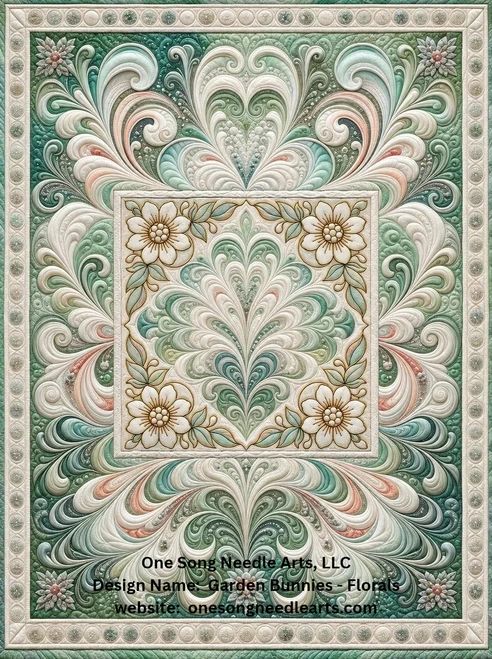 Garden  Bunnies - Florals 1 Frame 1 - #9266E