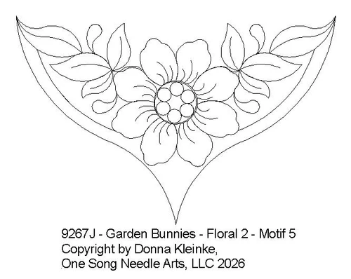 Garden  Bunnies - Florals 2 - Motif 5 - #9267J