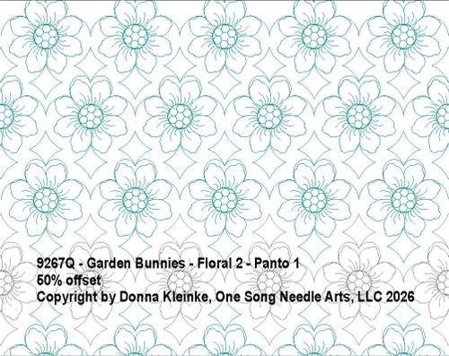 Garden  Bunnies - Florals 2 - Panto 1 - #9267Q