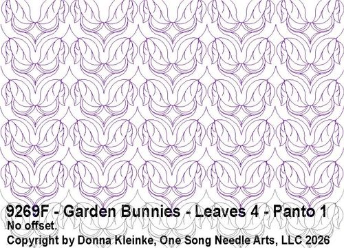 Garden  Bunnies - Leaves 4 - Panto 1 - #9269F
