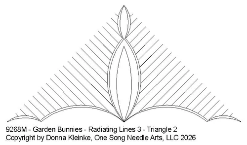 Garden Bunnies - Radiating Lines 3 - Triangle 2  - #9268M