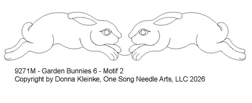 Garden Bunnies - 6 - Motif 2 - #9271M
