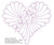 8963 - Feathered Heart with Zen Roses Spray Motif 1