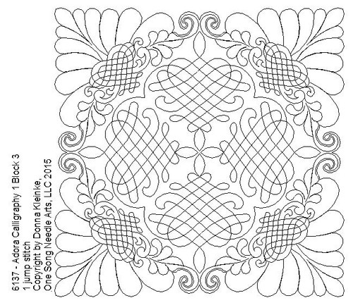 Adora Calligraphy 1 Block 3 - #6137 (Incl in Block Pkg #2-Mid-Density ...
