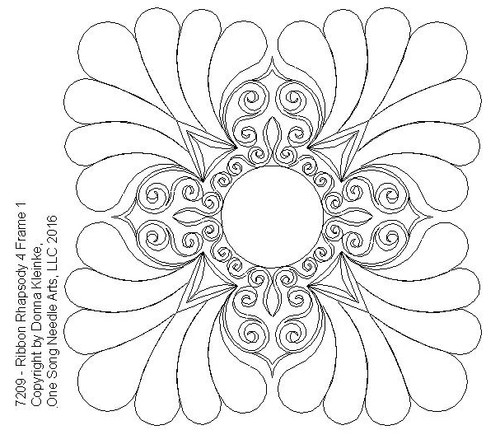 Ribbon Rhapsody 4 Frame 1 - #7209 - One Song Needle Arts
