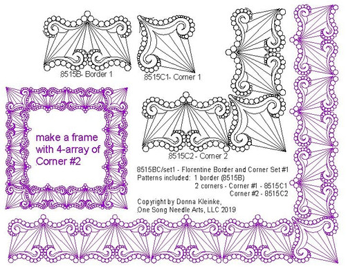 Florentine Border and Corner Set #1 - #8515BC1 - VP20 - One Song Needle ...