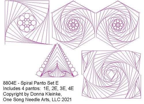 SPIRAL PANTO SET E (#8804E/Set) - One Song Needle Arts