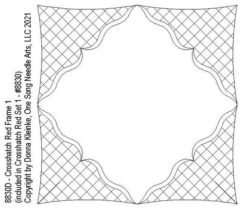 Crosshatch Red Frame 1 - #8830D (in Crosshatch Red Set 1 - #8830 ...