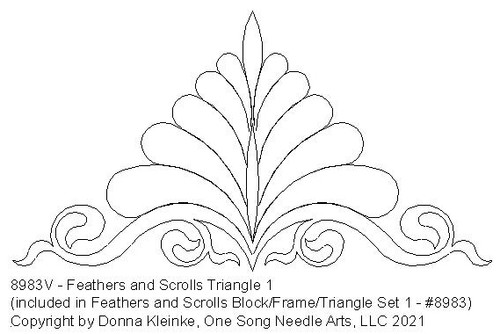 Feathers and Scrolls Triangle 1 -- #8983V (included in Feathers and ...