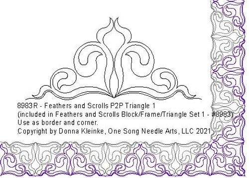 Feathers and Scrolls P2P Triangle 1 - #8983R (included in Feathers and ...