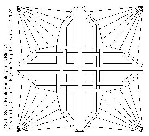 Square Knots Radiating Lines Block 2 - #9137J (In Pkg #12-April 2024-A ...