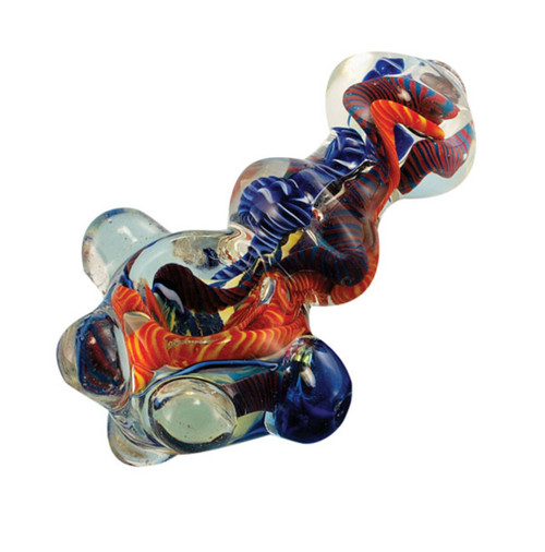 Heavy Inside Out Glass Pipe - 4" - #0115