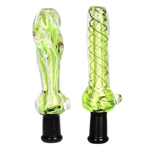 Black Bowl Chamber Slime Green Glass Taster Bat | 3.75" - #1330