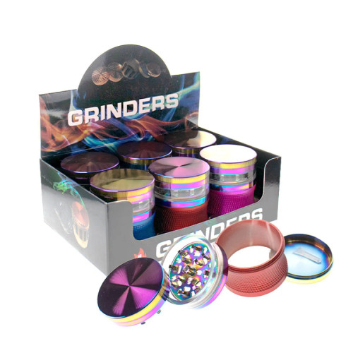 Zinc Alloy 4PC 63mm Spinner Herb Grinder