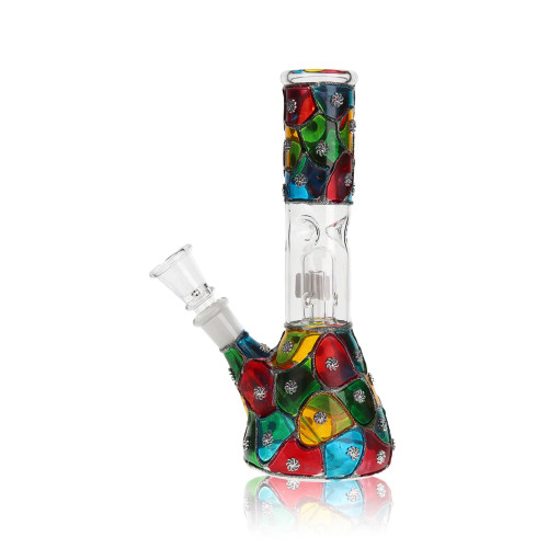 8" Zari Art Work Reculator Water Pipe