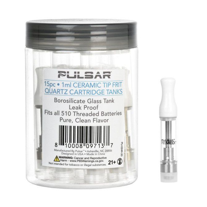 Pulsar Ceramic Tip Quartz Frit Cartridge Tanks | 1mL - #0195