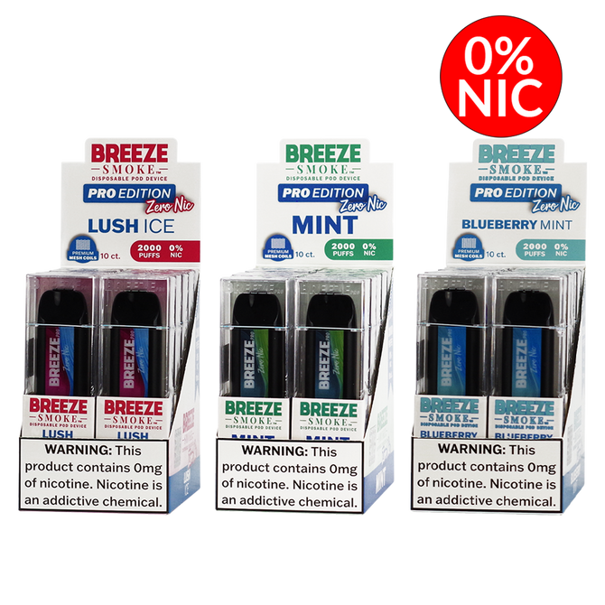 Breeze Pro 0% Nicotine Disposable Vape