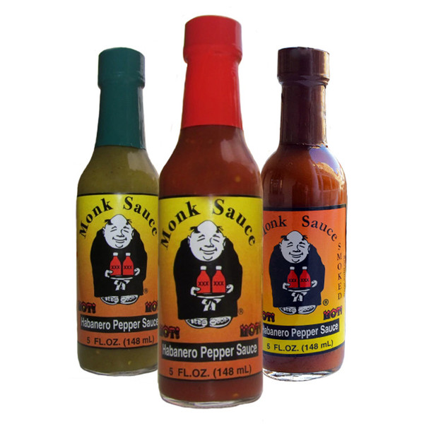 Monk Sauce | Habanero Hot Sauce Variety 3-Pack